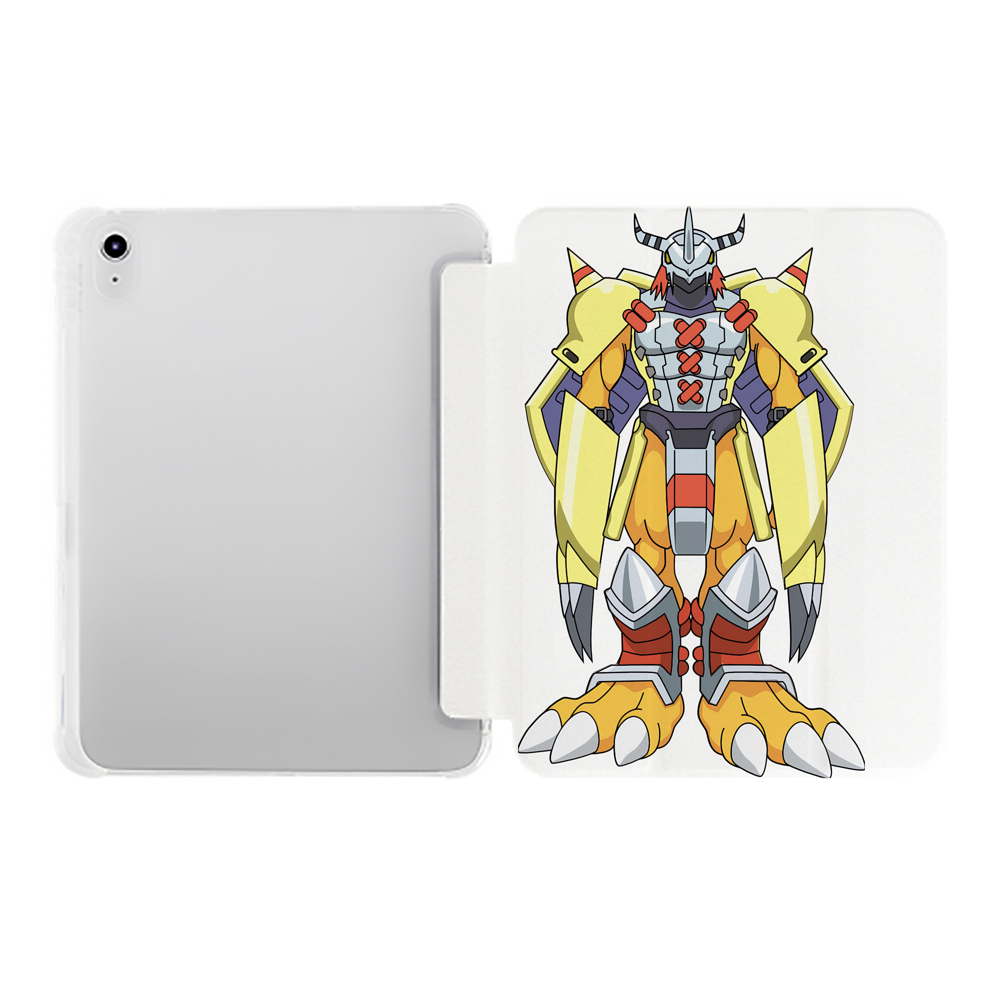 （画像用） Digimon デジタルモンスター/デジモン IPad ケース ペン収納付き 三つ折りスタンド PUレザー×シリコン 対応機種9.5/10.5/10.9インチ